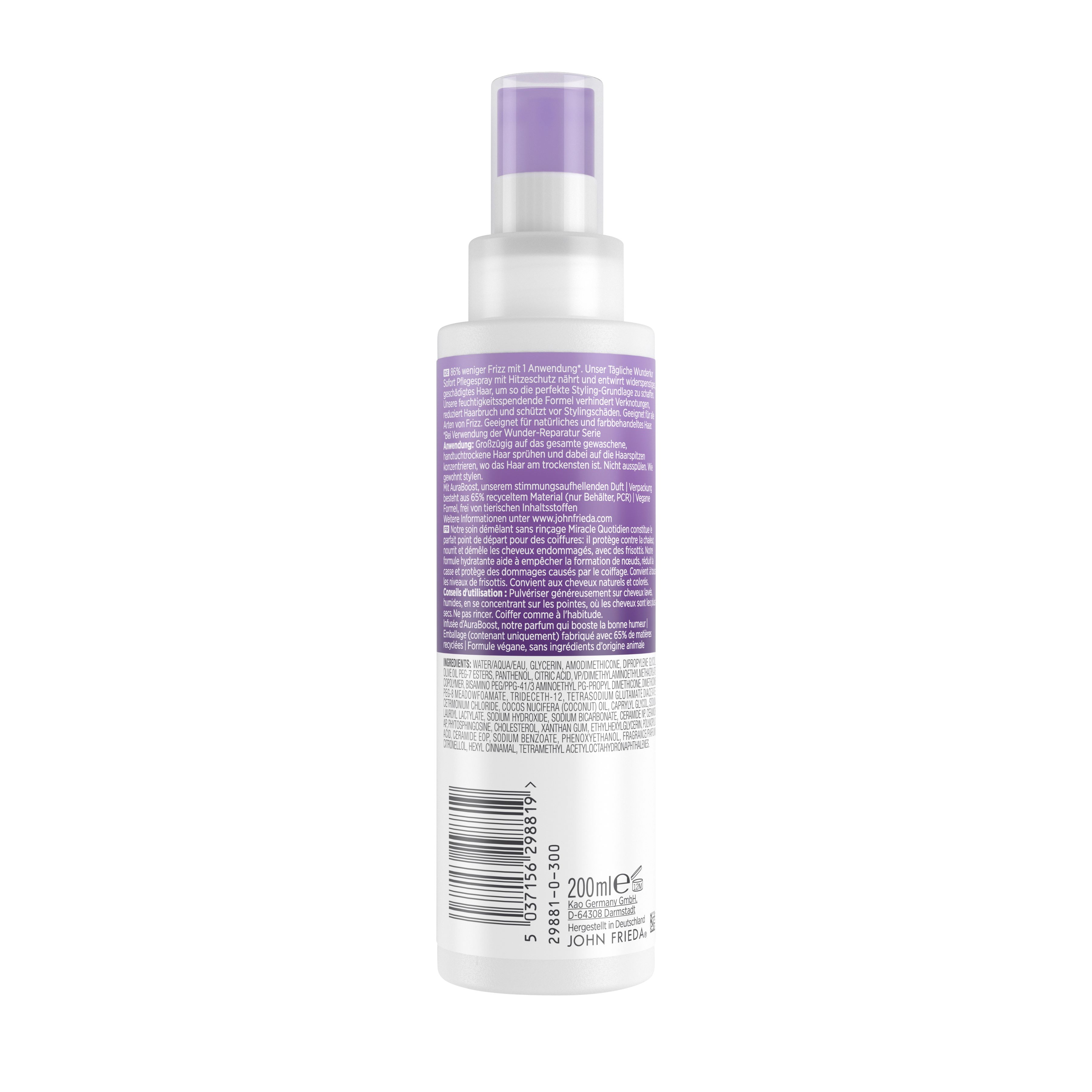 JOHN FRIEDA Frizz Ease soin sans rinçage reparation, image 2 sur 2
