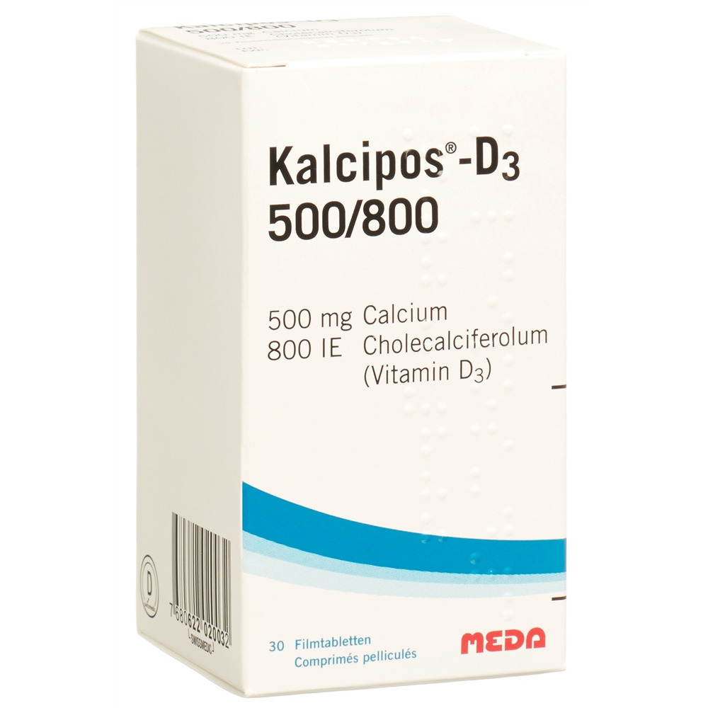KALCIPOS-D3 cpr pell 500/800 bte 30 pce, image principale