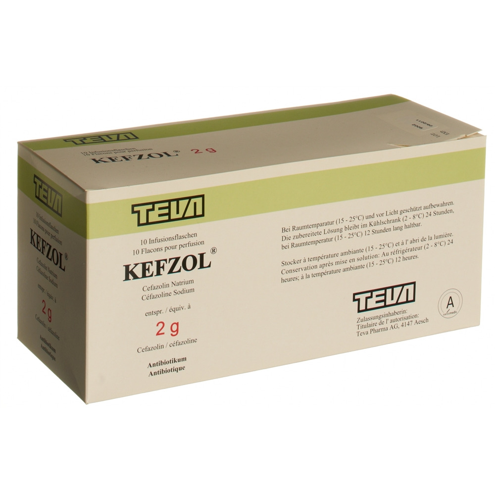 KEFZOL subst sèche 2 g fl 10 pce, image principale