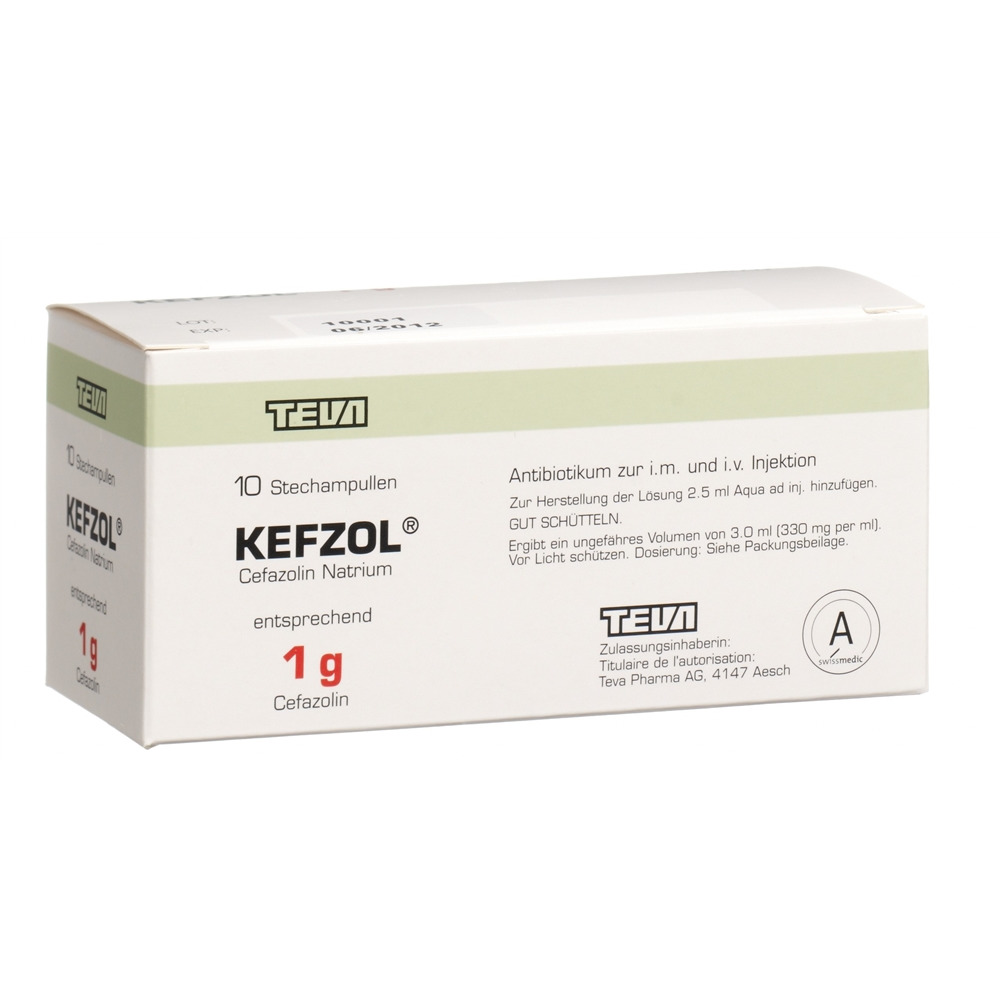 KEFZOL Trockensub 1 g Durchstf 10 Stk, Hauptbild
