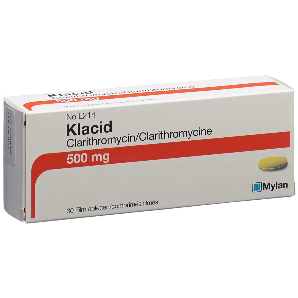 KLACID cpr pell 500 mg blist 30 pce, image principale