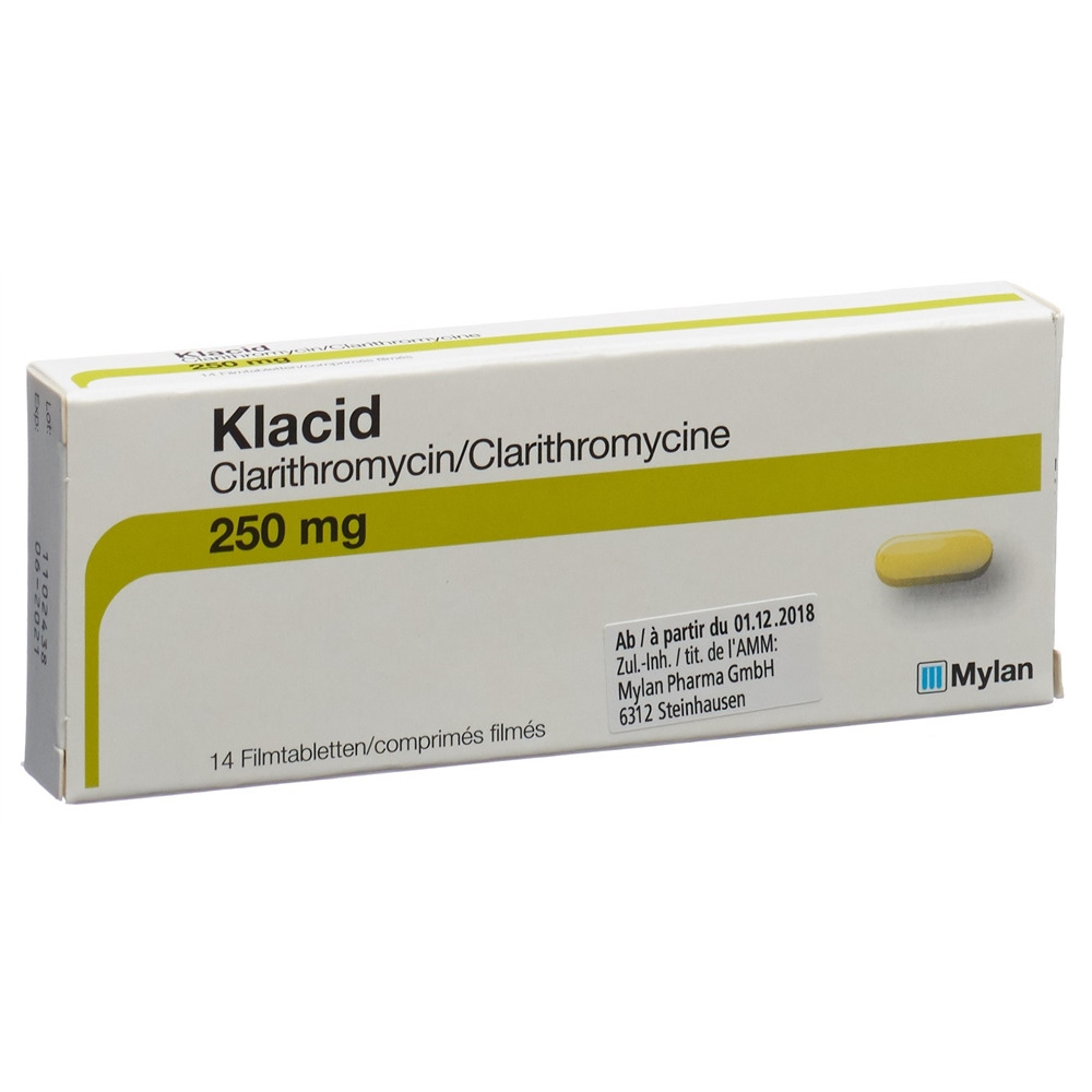 KLACID Filmtabl 250 mg Blist 14 Stk, Hauptbild