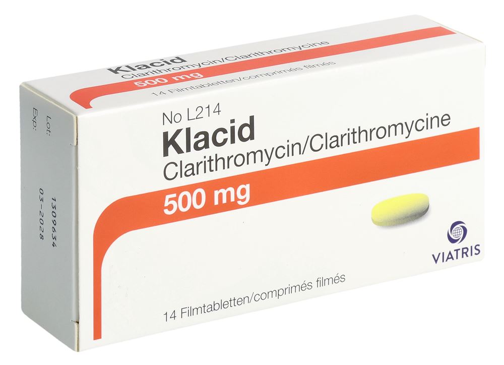 KLACID Filmtabl 500 mg Blist 14 Stk, Hauptbild