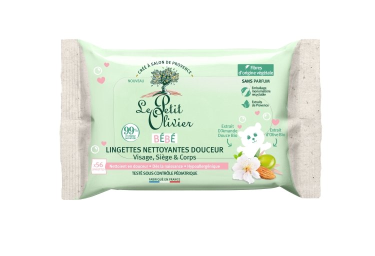 LE PETIT OLIVIER bébé lingettes nettoyantes visage siège & corps