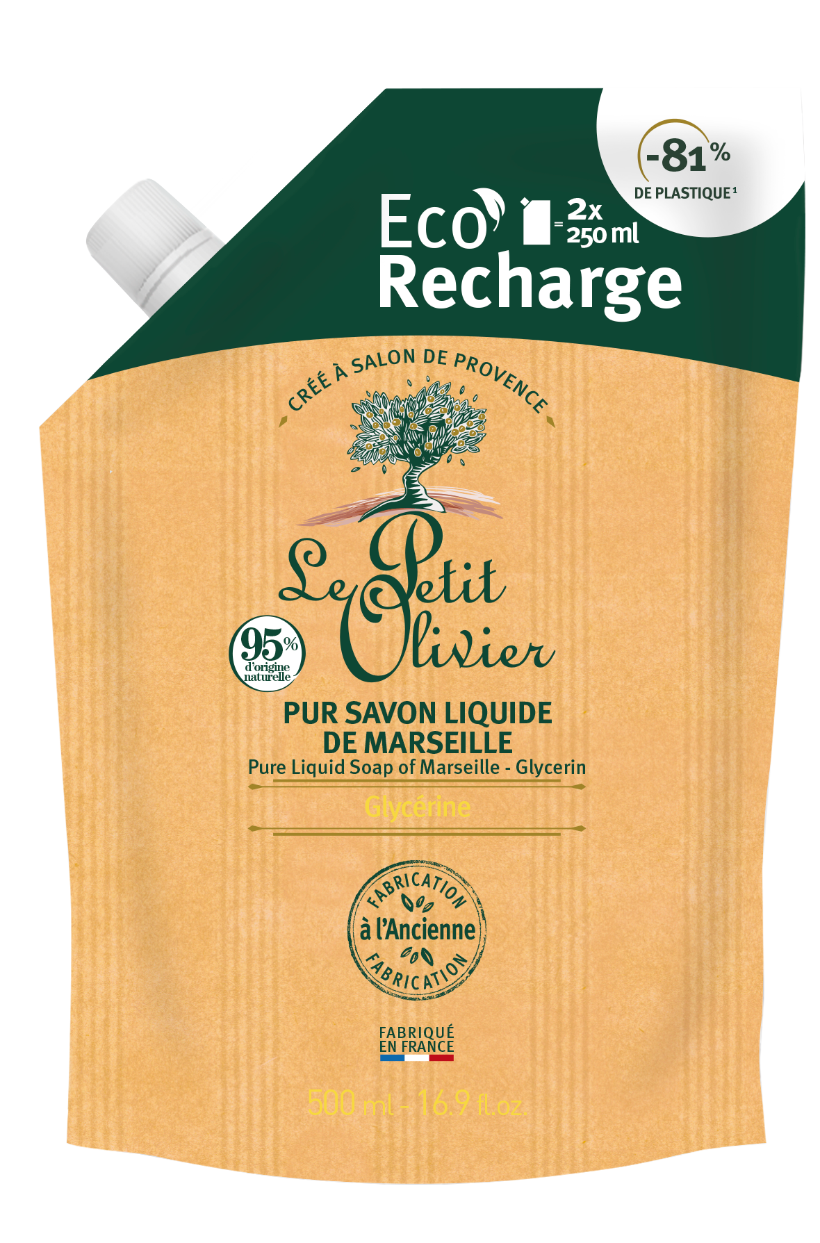 LE PETIT OLIVIER pur savon liquide de Marseille