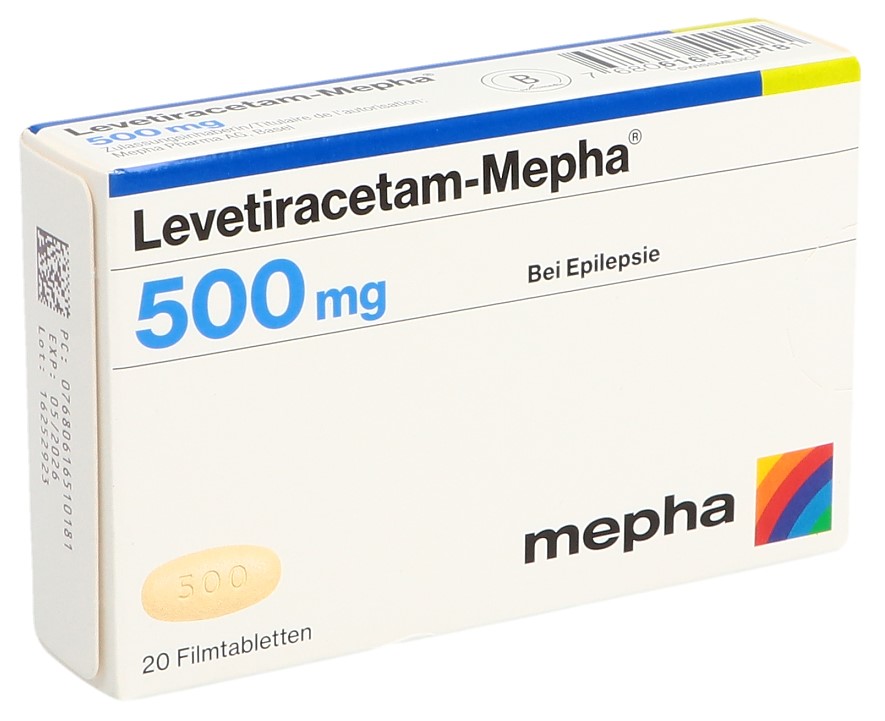 LEVETIRACETAM Mepha 500 mg, Hauptbild