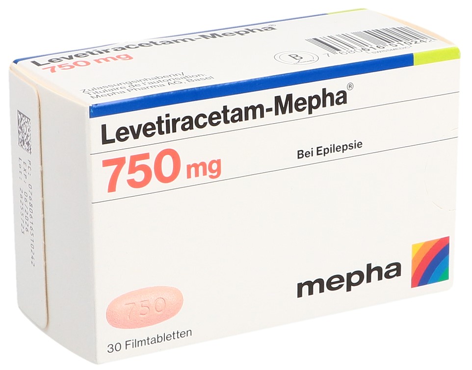 LEVETIRACETAM Mepha 750 mg, Hauptbild