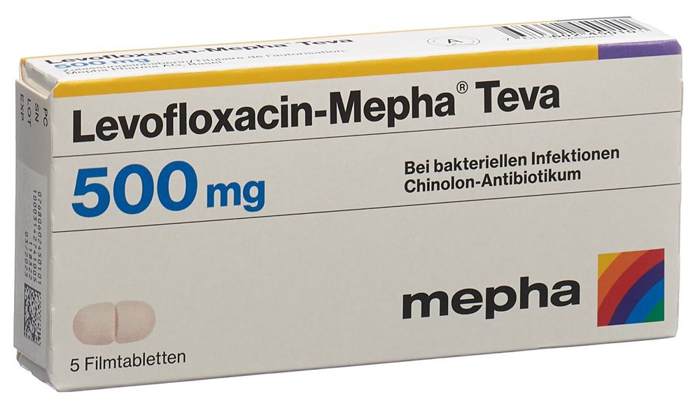 LEVOFLOXACINE Mepha Teva 500 mg, image principale