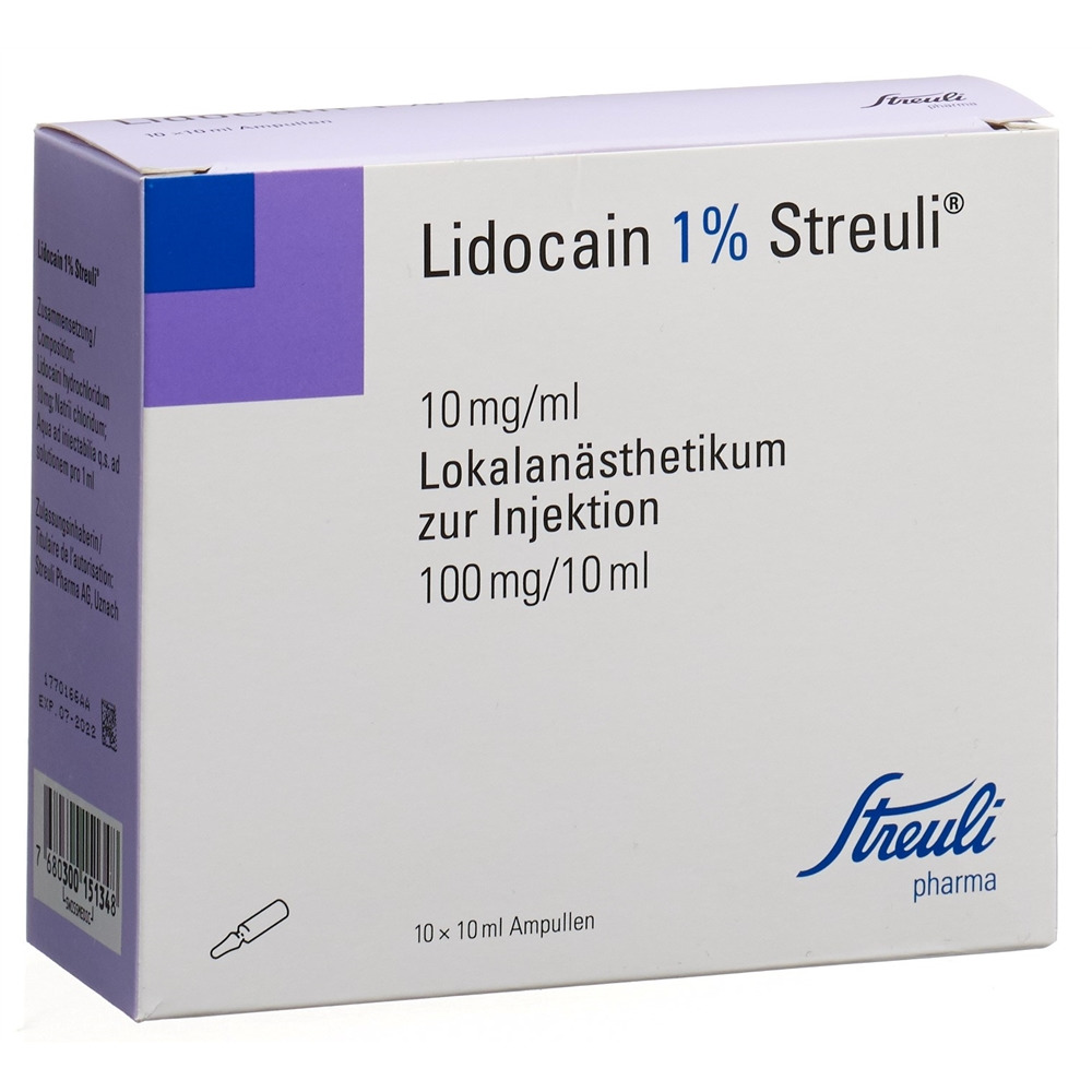 LIDOCAINE 1% 100 mg/10ml, Hauptbild