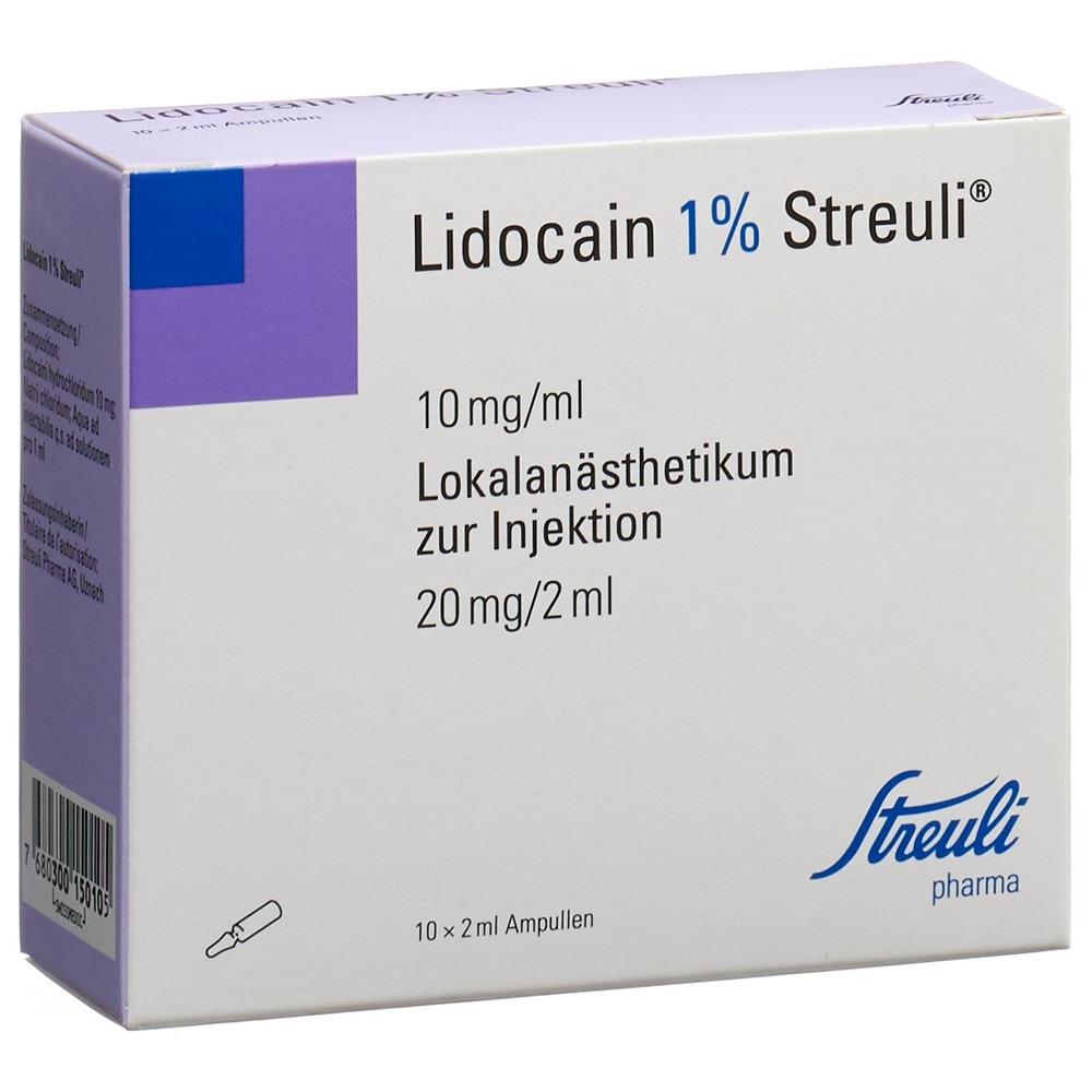 LIDOCAINE 1% 20 mg/2ml, Hauptbild