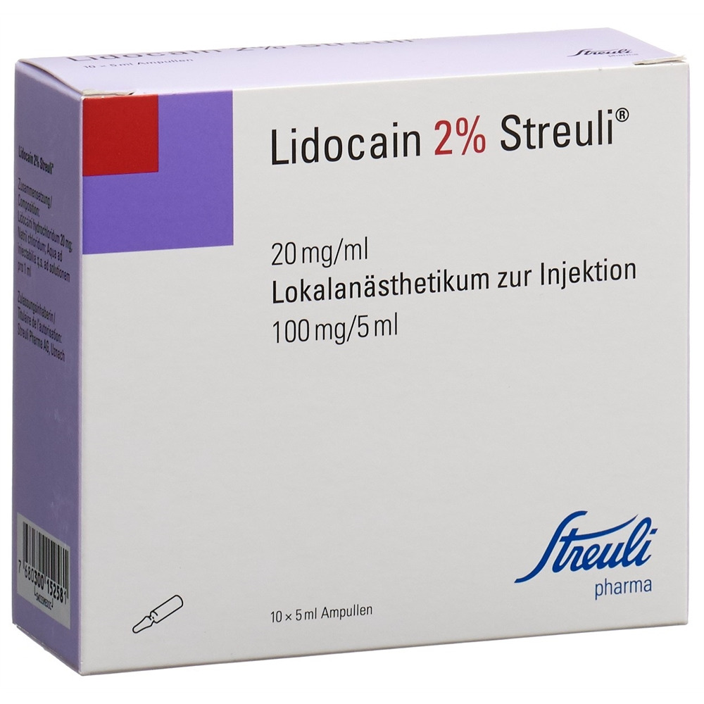 LIDOCAINE Streuli 100 mg/5ml, Hauptbild