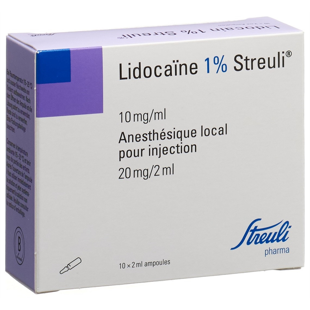 LIDOCAINE 1% 20 mg/2ml, image 2 sur 2