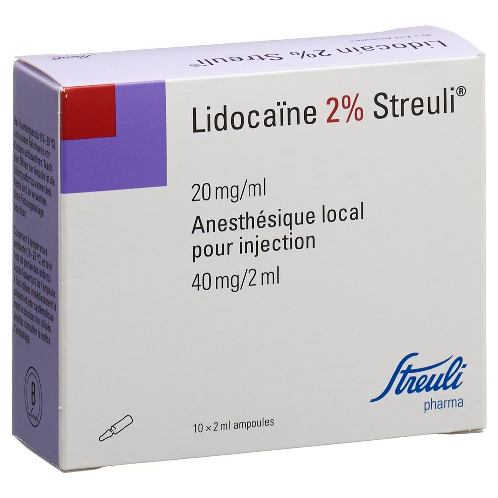 LIDOCAINE 2% 40 mg/2ml, image 2 sur 2