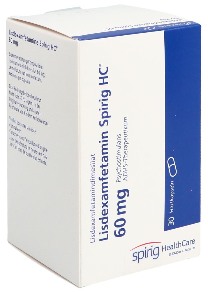 LISDEXAMFETAMINE Spirig HC 60 mg, image principale LISDEXAMFETAMINE Spirig HC 60 mg, image principale