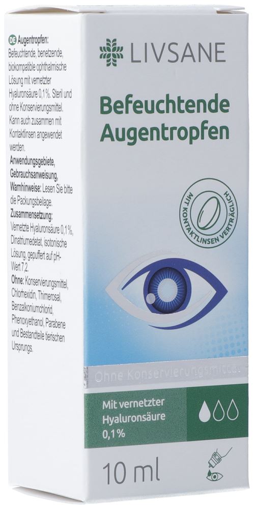 LIVSANE Befeuchtende Augentropfen, Hauptbild
