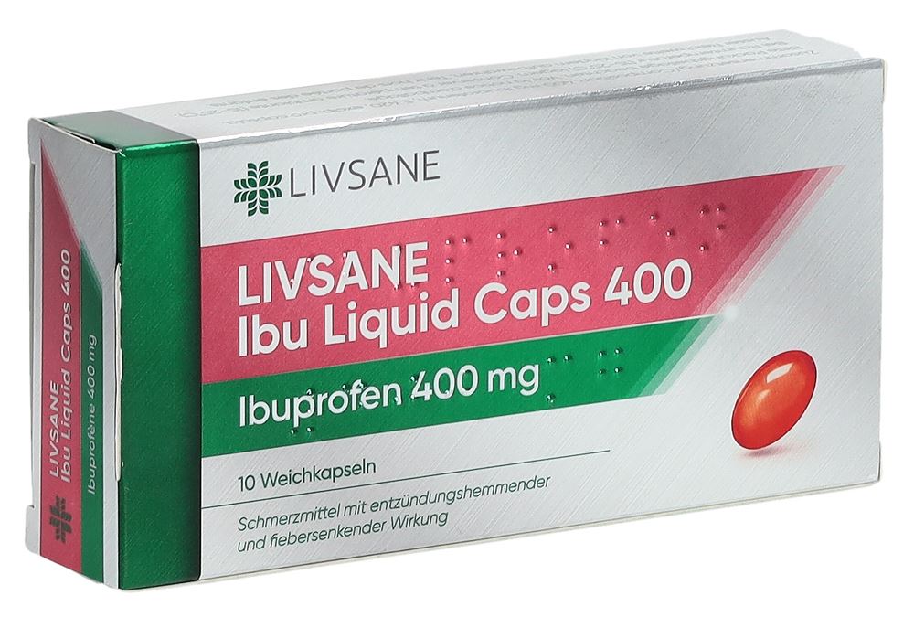 LIVSANE Ibu Liquid caps 400 mg, image principale