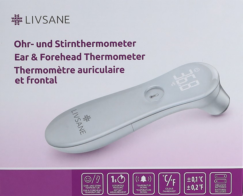 LIVSANE Ohr- und Stirnthermometer, Hauptbild