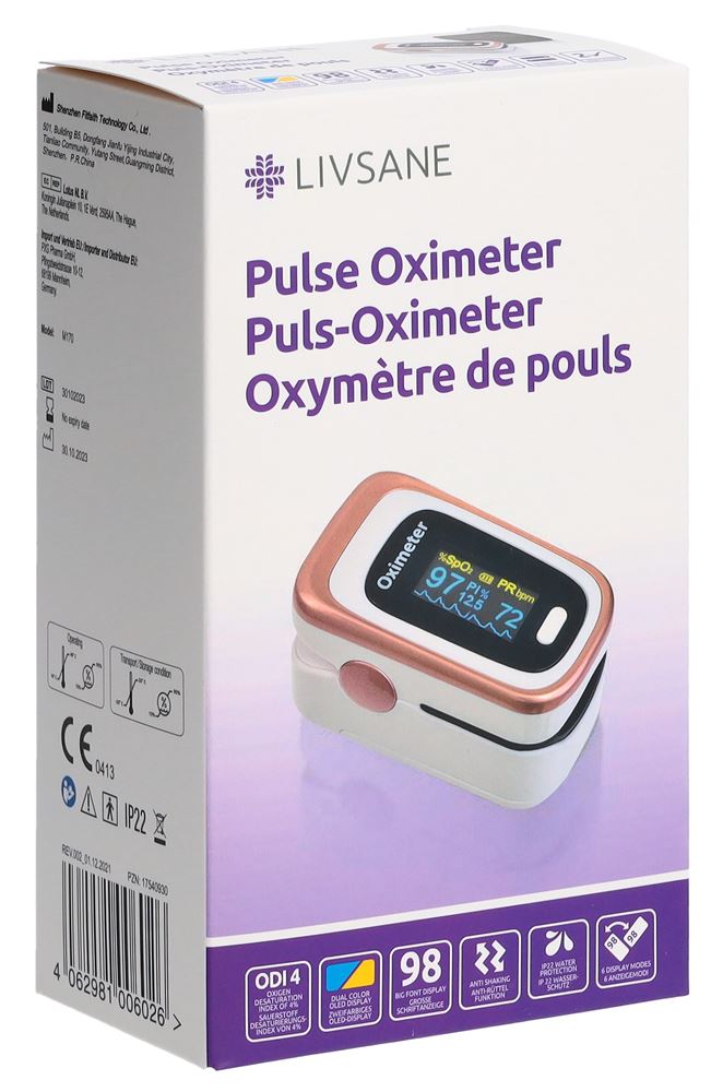 LIVSANE oxymètre de pouls, image principale
