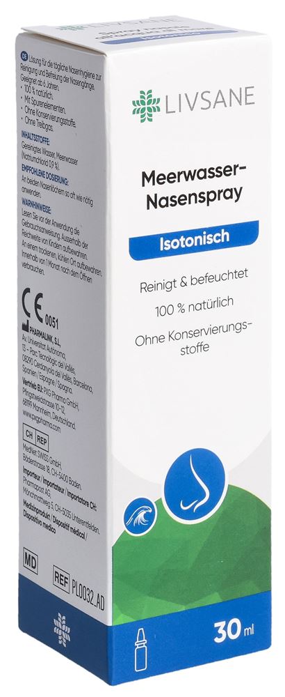 LIVSANE spray nasal isotonique à l'eau de mer spr 30 ml