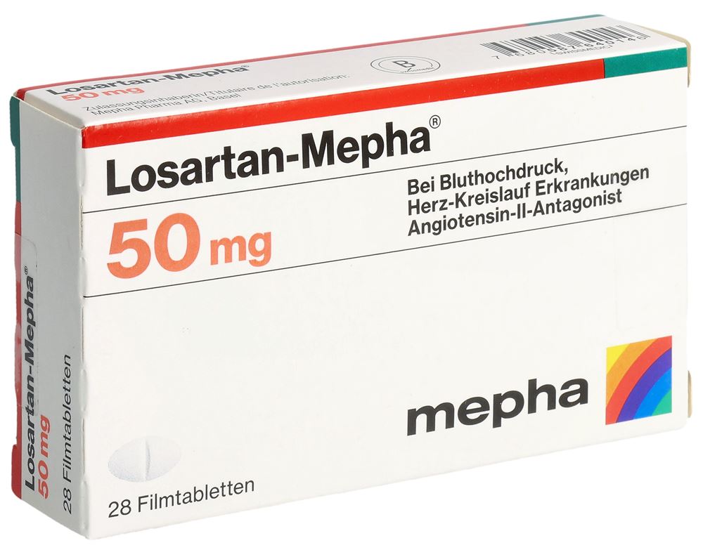 LOSARTAN Mepha 50 mg, Hauptbild
