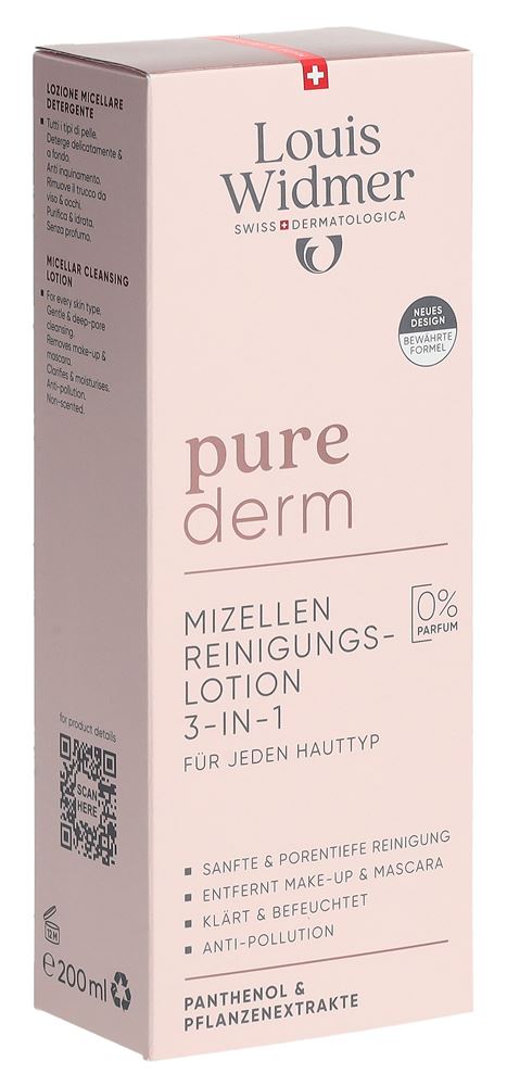 LOUIS WIDMER Purederm Mizellen Reinigungslotion