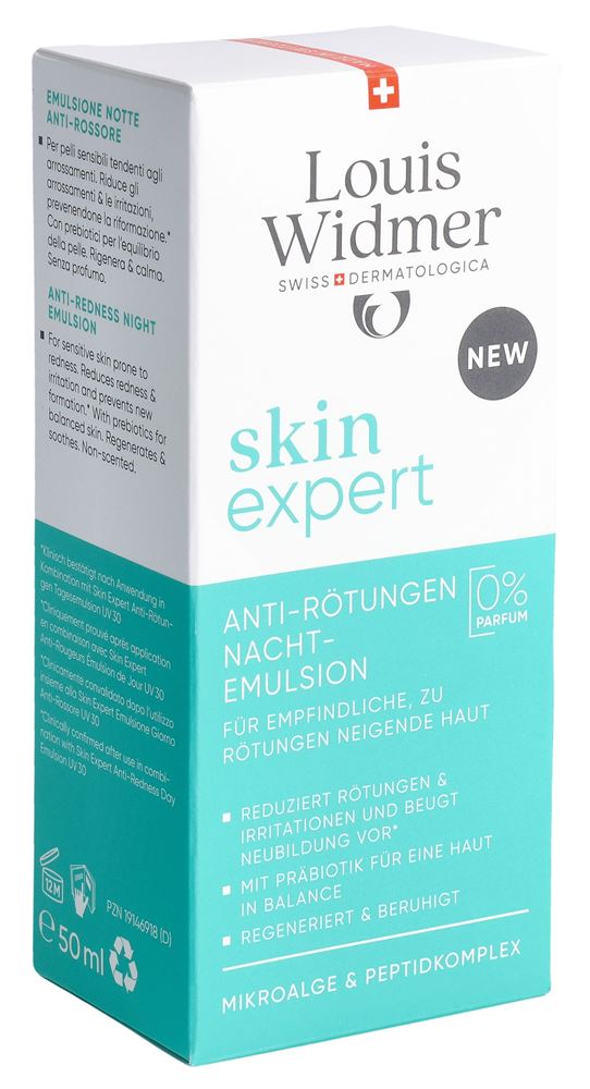LOUIS WIDMER Skinexpert anti-rougeurs emulsion de nuit