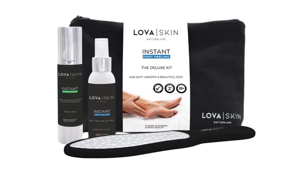 LOVASKIN instant exfoliant pour les pieds deluxe kit
