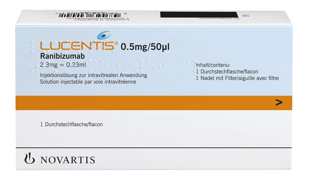 LUCENTIS Inj Lös 2.3 mg/0.23ml mit Filternadel Durchstf 0.23 ml, Hauptbild