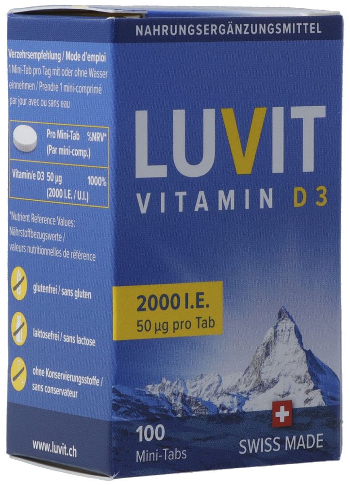 LUVIT Vitamin D3 Mini-Tabs 2000 IE, Hauptbild