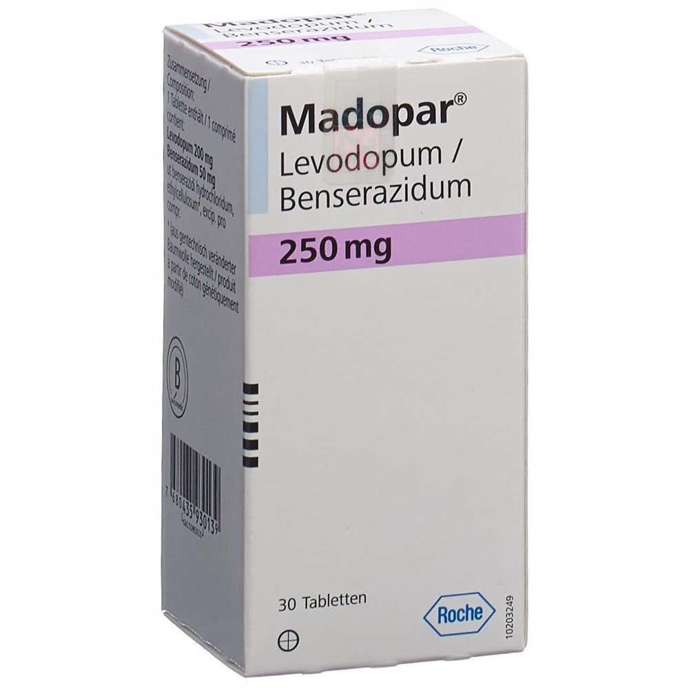 MADOPAR Tabl 250 mg Ds 30 Stk, Hauptbild