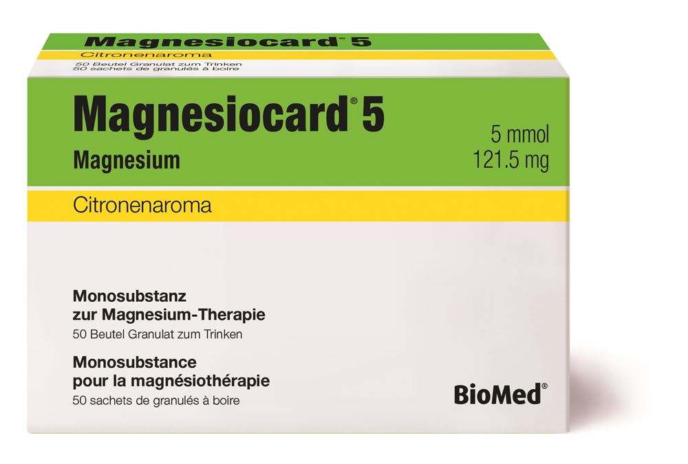 Magnesiocard gran 5 mmol citron sach 50 pce, image principale