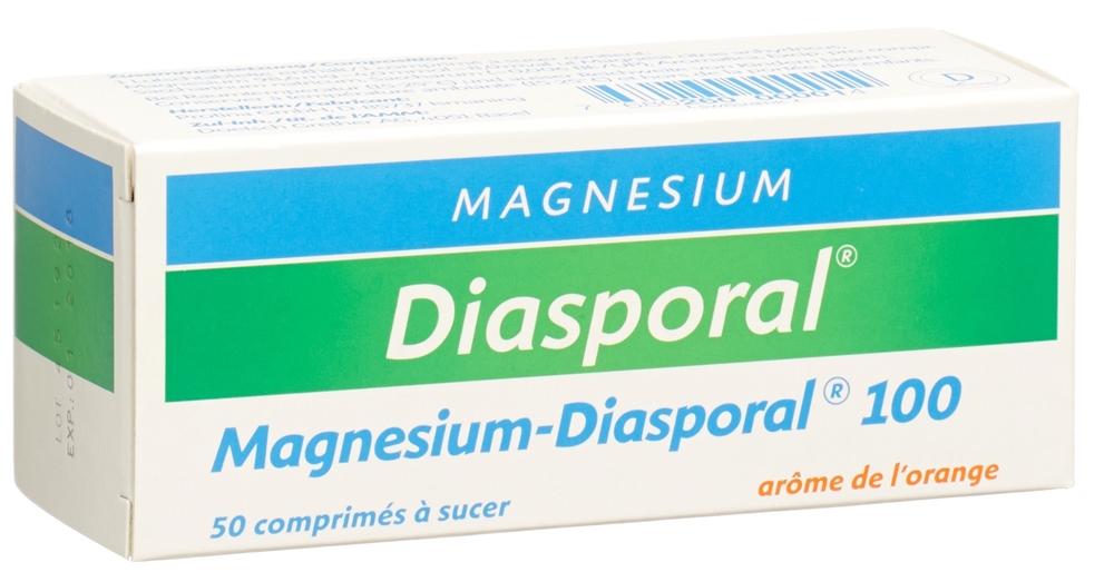 MAGNESIUM DIASPORAL Magnésium Diasporal cpr sucer 100 mg arôme orange 50 pce, image 2 sur 3