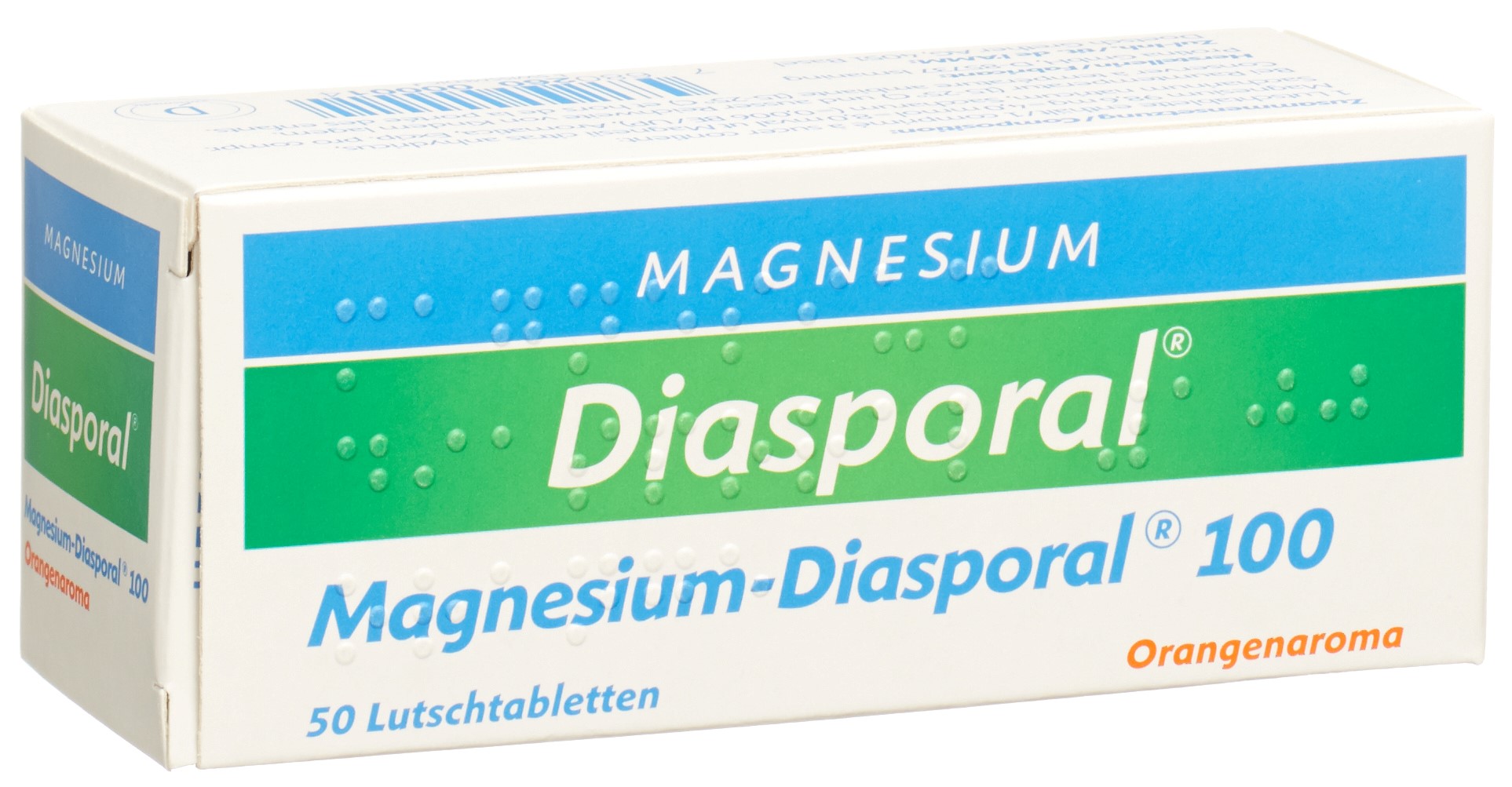 MAGNESIUM DIASPORAL Magnésium Diasporal cpr sucer 100 mg arôme orange 50 pce