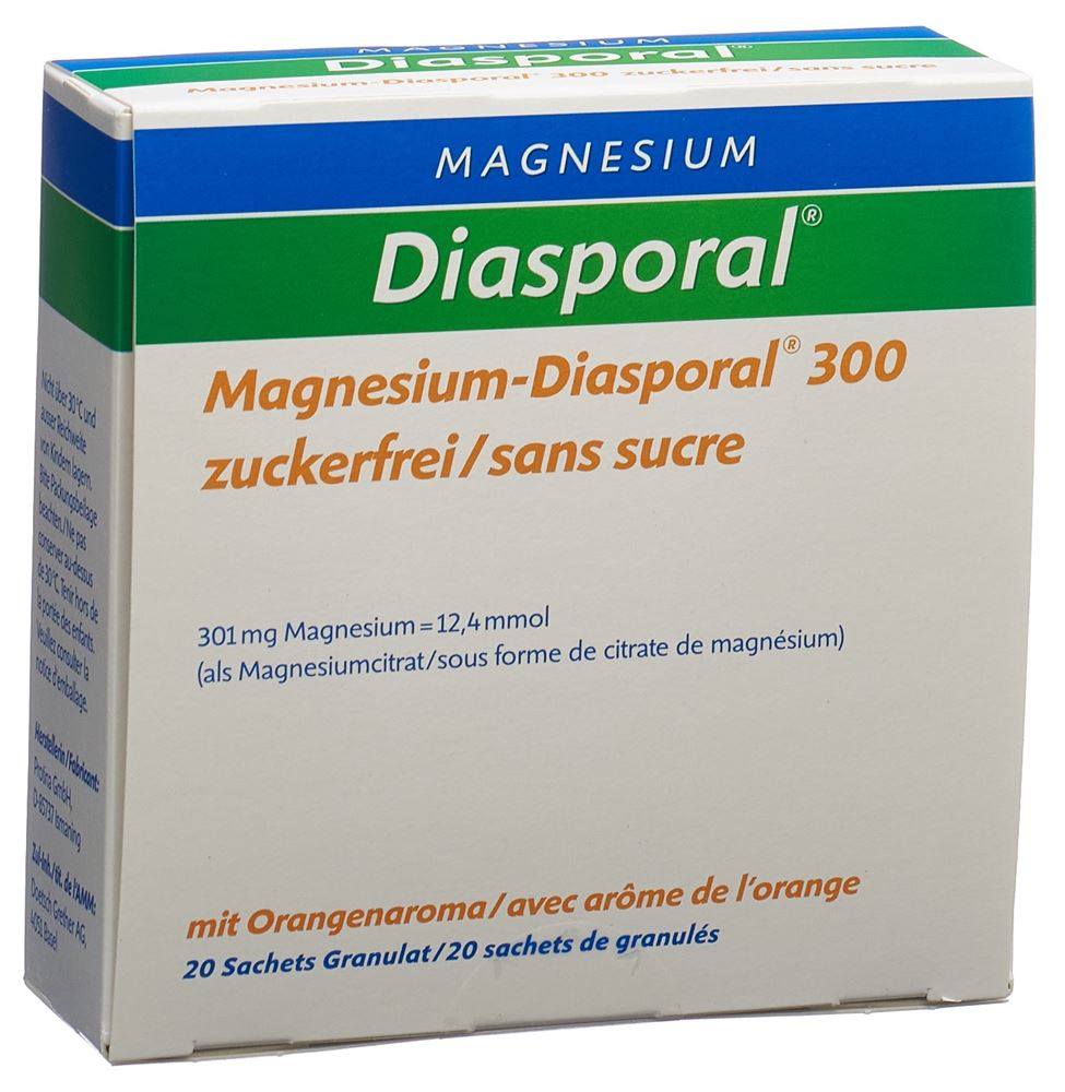 MAGNESIUM DIASPORAL Gran 300 mg zuckerfrei Btl 20 Stk