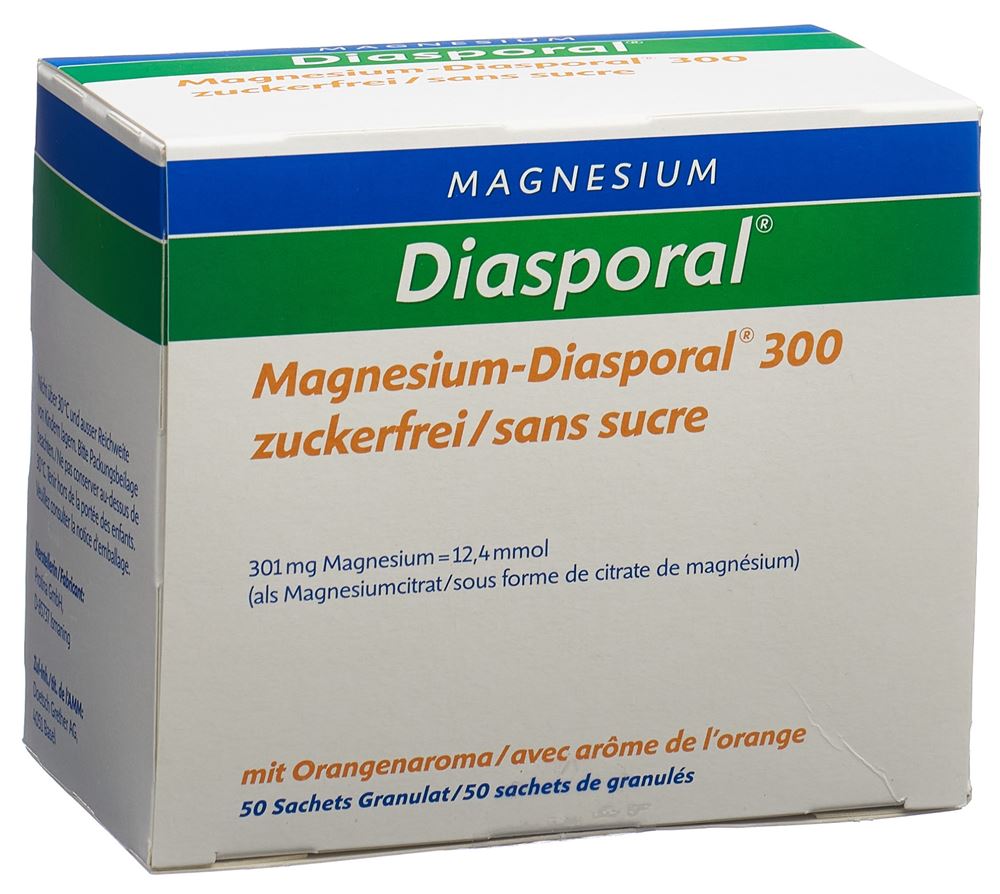 MAGNESIUM DIASPORAL Gran 300 mg zuckerfrei Btl 50 Stk