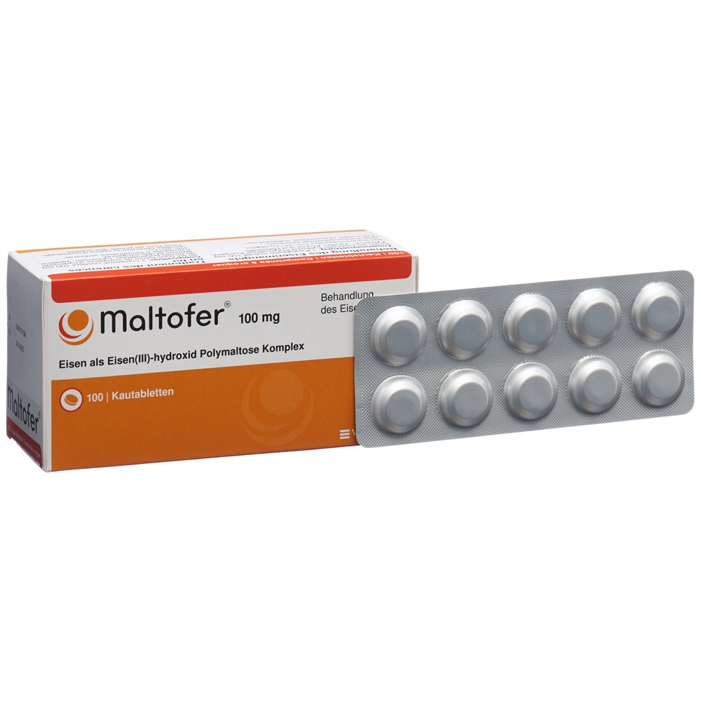 MALTOFER Kautabl 100 mg Blist 100 Stk, Hauptbild