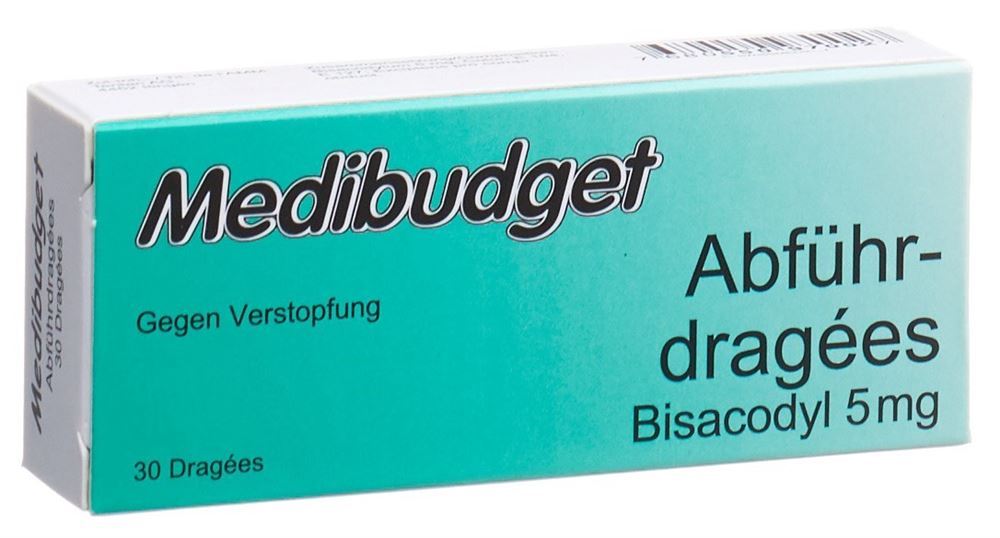 Medibudget dragée laxative bisacodyl 5 mg, image principale Medibudget dragée laxative bisacodyl 5 mg, image principale