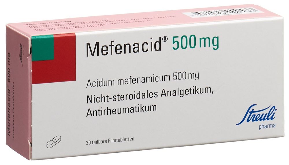 MEFENACIDE Filmtabl 500 mg teilbar Blist 30 Stk, Hauptbild
