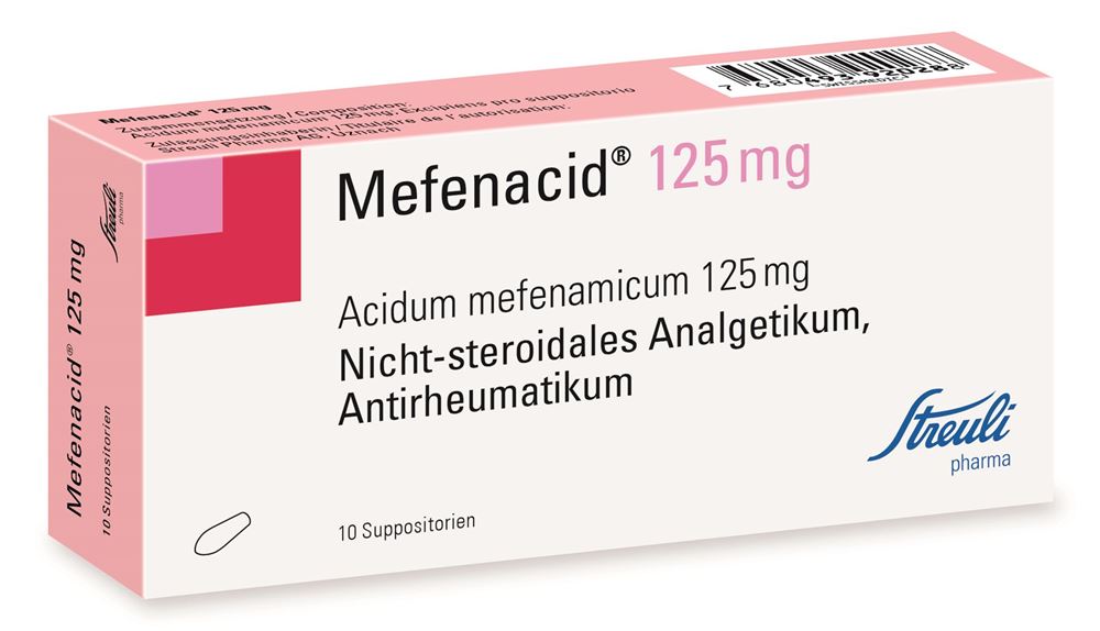 MEFENACIDE Supp 125 mg Blist 10 Stk, Hauptbild