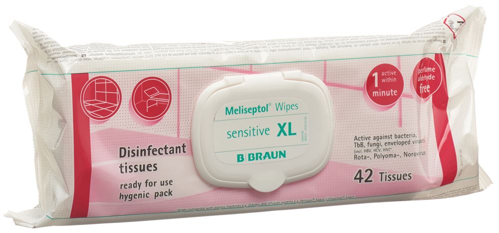 MELISEPTOL wipes sensitive, image principale MELISEPTOL wipes sensitive, image principale