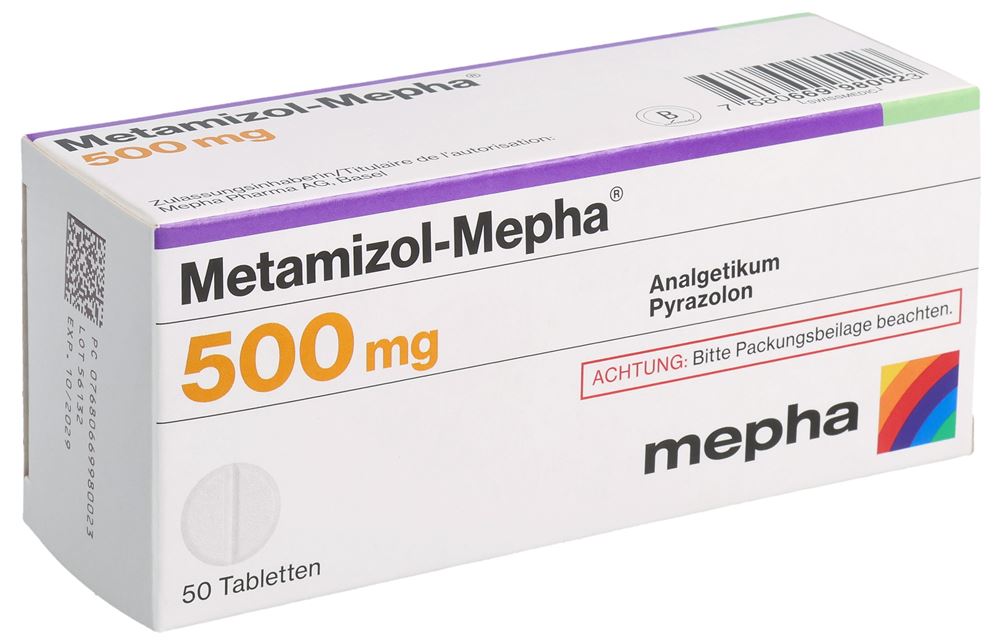 METAMIZOLE Mepha 500 mg, Hauptbild