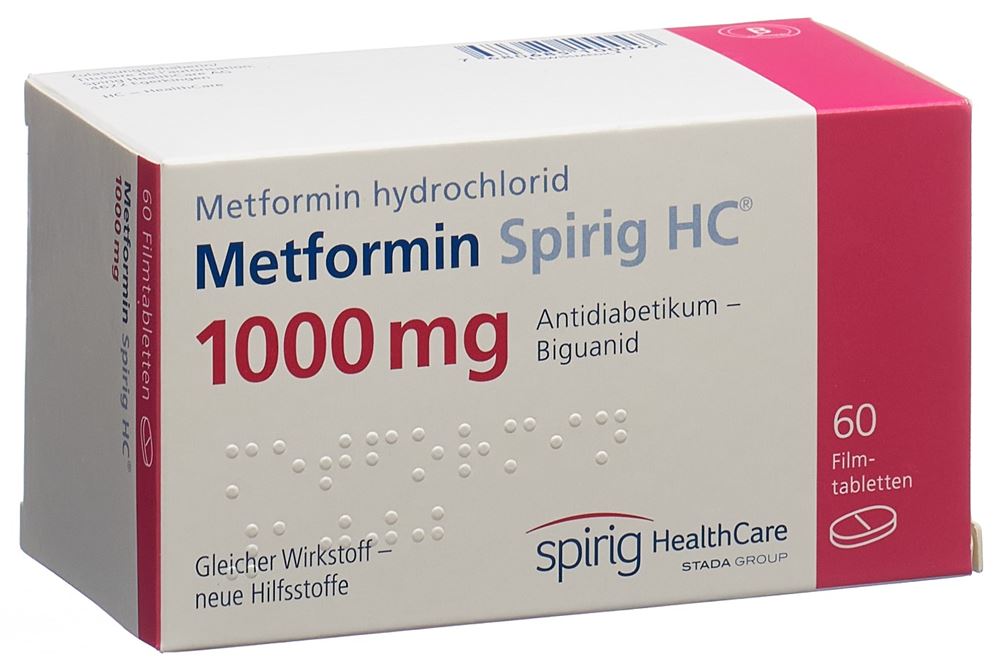 METFORMINE Spirig HC 1000 mg, image principale METFORMINE Spirig HC 1000 mg, image principale