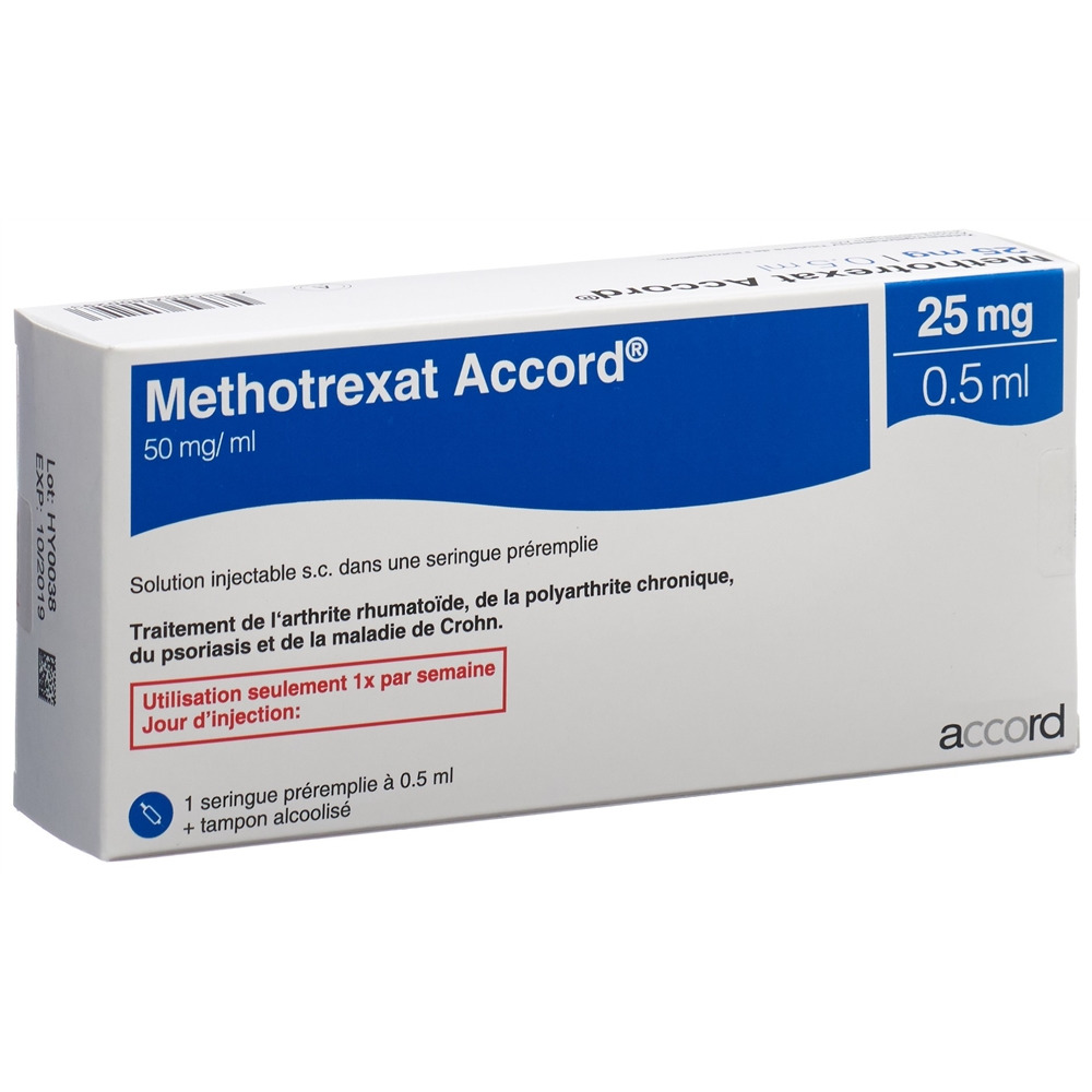 METHOTREXATE Accord 25 mg/0.5ml, image 2 sur 2