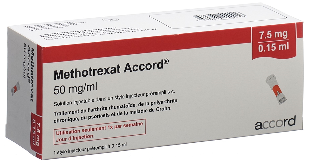 METHOTREXATE Accord 7.5 mg/0.15ml, image 2 sur 2