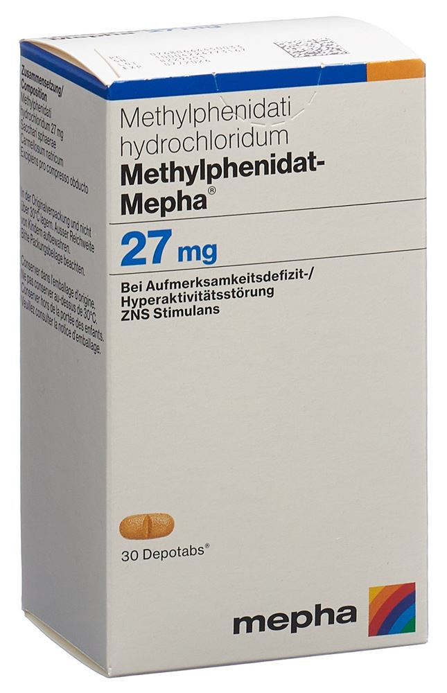 METHYLPHENIDATE Mepha 27 mg, Hauptbild