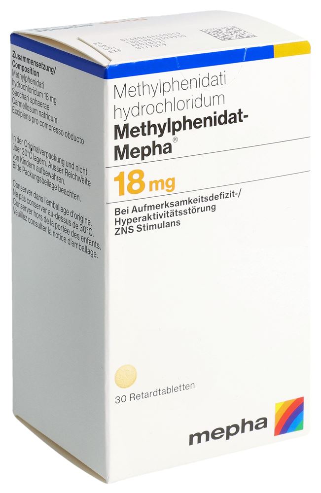 METHYLPHENIDATE Mepha 18 mg, Hauptbild