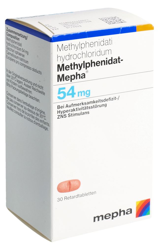 METHYLPHENIDATE Mepha 54 mg, Hauptbild