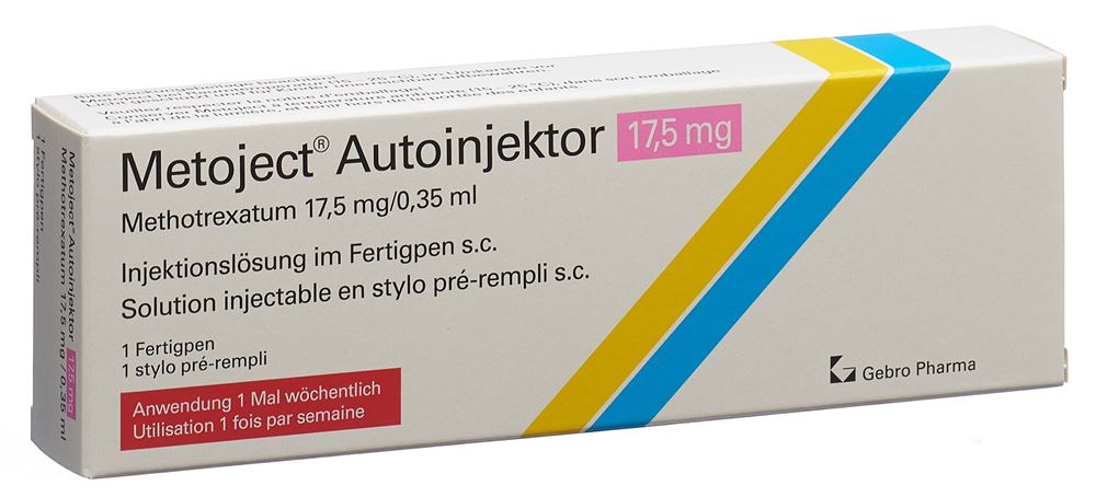 METOJECT Inj Lös 17.5 mg/0.35ml Autoinjektor ohne Alkoholtupfer Fertpen 1 Stk, Hauptbild