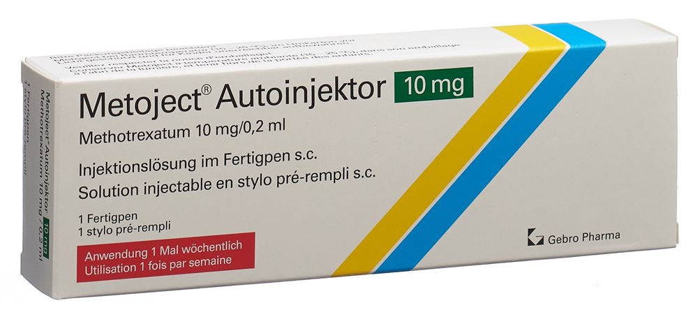 METOJECT sol inj 10 mg/0.2ml auto-injecteur sans tampons d'alcool stylo pré 1 pce, image principale