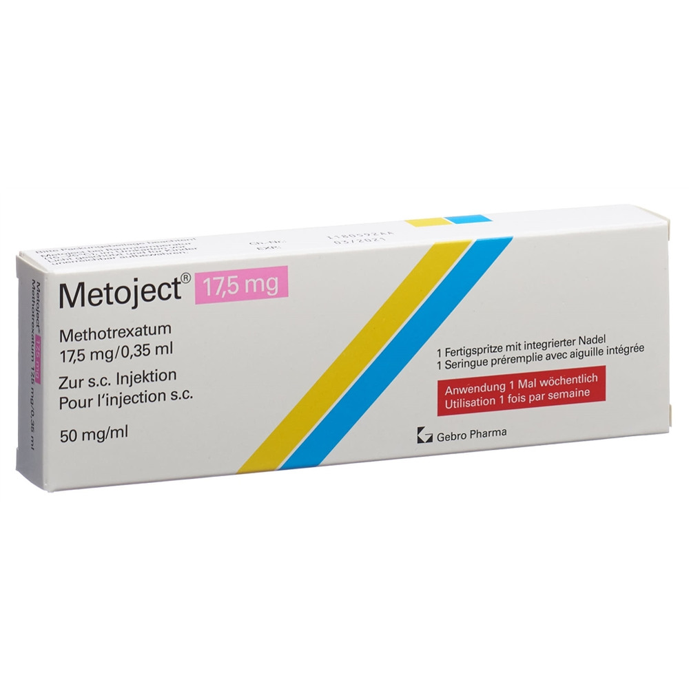 METOJECT sol inj 17.5 mg/0.35ml ser pré 0.35 ml, image principale METOJECT sol inj 17.5 mg/0.35ml ser pré 0.35 ml, image principale